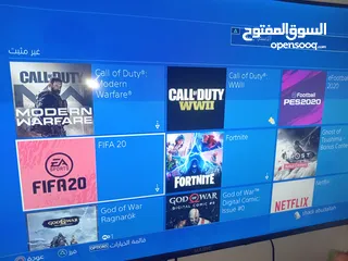  4 بلايستيشن 4 سلم للبيع معاه ثلث ايادي عليه عده اللعاب معاه سيديات انشارتد4 ومارفل