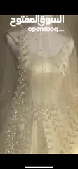  1 فستان زواج ابيض يلبسM و S