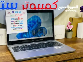  7 أتش بي  كور7_جيل8 رام8ج  هارد SSD_256  شاشه 15.6 FHD لمس  كيبورد مضيء و تايب سي ضمان شهر