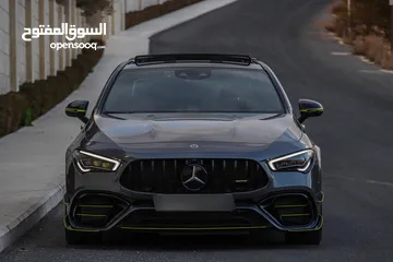  1 2022 Mercedes Amg Cla45s Clean title  excellent condition ( عقد صيانة بلوكالة)