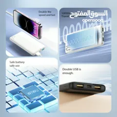  8 WIWU Power Bank 10000 mAh Dual USB  Type-C Output White -NEW -MEAGByte