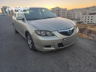  2 مازدا 3  لون شامبين .دهان جديد وصيانه ماتور كاملا.موديل 2007