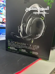  6 سماعة ريزر بلاك شارك V2x  Razer black shark v2x حالة السماعة ممتازة استعمال اقل من شهرين