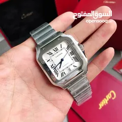  1 كارتييه سانتوس سوبر كلون  نفس الأصلية بحركة سويسرية وتوصيل مجاني والسعر قابل للنقاش