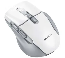  1 Meetion GW33 2.4G Wireless Bluetooth & Wired Gaming Ergonomic Mouse -White ماوس فارة