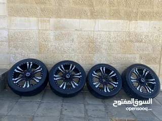  2 جنط مع كوشوك قياس 20/255 بركب للبكبات والجباات