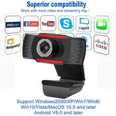  6 ويب كام للكمبيوتر MP04  USB WEBCAM Full HD Webcam 1080p