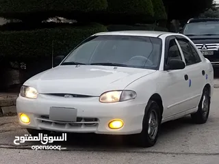  1 هونداي اكسنت اوتوماتيك 1997 محرك 1500cc توب نظافة بحال الوكاله بسعرررر مميززز