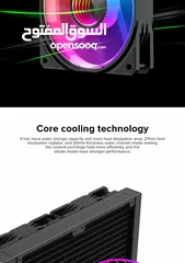  12 مراوح تبريد مائية مع شاشه تبريد قياس 240 سم  Gamemax IceBurg 240 Digital WH Fan