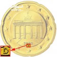  3 عملة نادرة 50 سنت يورو 2002 حرف D