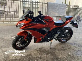  3 كواساكي نينجا 650 سي سي 2017 بحالة نظيفة مرخصة جديد ومؤمنة لغاية 31/05/2026
