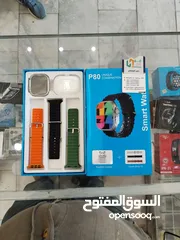  4 ساعة ذكيه مع هيتفون مع سير ساعهP80