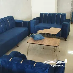  3 أطقم كنبايات جديد  ، متوفر بأي لون بتطلبه