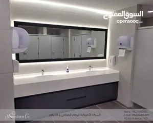  13 تفصيل مغاسل واسطح مطابخ وكاونتر استقبال وتلبيس اعمدة رخام صناعي مغسله اكريليك corian بورسلان كوارتز