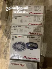  6 سماعات pioneer وسماعات  سوني 240 w XPlod