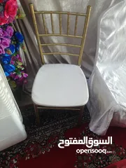  5 Dining Golden tiffany chairs rental تأجير كراسي تيفاني ذهبية للطعام