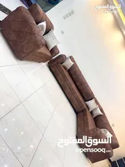  3 عرض خاص كورنر 9 مقاعد مع كنب مزدوجة + بفه + 7 مخدات