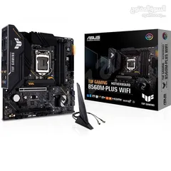  1 مذربورد ايسوس جيمنج لمعالجات انتل جيل 10 + 11 ASUS TUF GAMING B560M-PLUS WIFI 6/DDR4 MOTHERBOARD