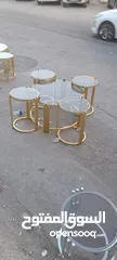  14 طرابيزات حديد باسعار مميزه لون ذهبي و فضي كل موديل الو سعر مختلف