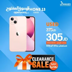  1 آيفون 13 مستعمل بحالة الوكالة 128G مكفول متوفر جميع الالوان iPhone 13