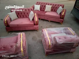  8 اطقم استيل 7 مقاعد جميع الالوان متوفره داخل المصنع الكميه محدوده
