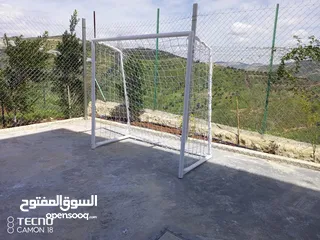  8 مرمى كرة قدم خماسي تفصيل مواسير حديد 2 انش مقاس 3متر في 2متر