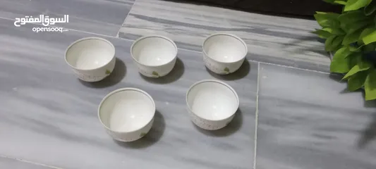  6 زبادي بوظة او لشوربات زجاج اصلي اسمه ( الودع ) ياباني اصلي