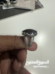  3 خاتم عقيق كرزي اصلي للبيع