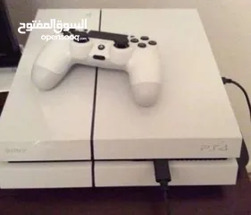  1 White Playstation 4 with two controllers