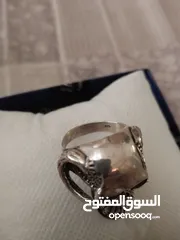  3 خواتم فضه و بلاك فضه رجالي
