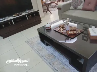  3 طاولة وسط  وطاولة تلفزيون خشب صولد متين لغرفة الجلوس