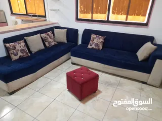  1 طقم كورنر للبيع مع أغراض أخرى تصلح للبيت او صالون سيدات البيع بداعي السفر