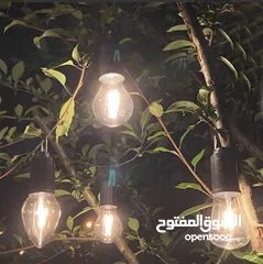  4 لمبه شحن تخييم والمنزل وقطعات الكهرباء ثلاث درجات اضائه قوي وسط ضعيف