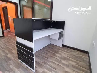  5 كاونتر استقبال 160سم عمق 60سم مع ادراج معلقه إمكانية اختيار اللون والقياس والتوصيل مجاني خلال يومين