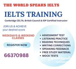  3 IELTS PREPARATION CLASSES BY A CERTIFIED AND EXPERIENCED TRAINER