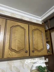  7 خزائن مطبخ خشب mdf مغطى بقشرة بلوط