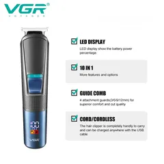  4 ماكينة حلاقة رجالي VGR أحترافية 10 في 1 بأقل الأسعار