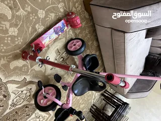  7 بسكليت وسكوتر وخيمة بحالة ممتازة متل الجديد