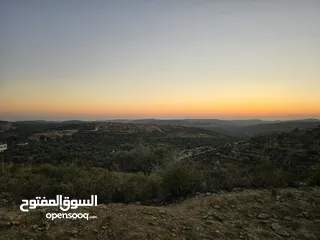  3 ارض مربعه الشكل اطلاله غربيه للأبد شارعين عرض 14 متر قمه جبل