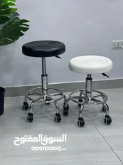  3 كراسي طبيب كراسي مختبر كرسي فوم مختبر عالي الجودة ومتوفر مع ظهر باللونين الابيض واسود باقل اسعار