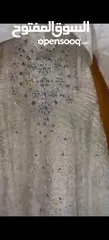  3 فستان عروس أبيض مزين بالشوافريسكي الأصلي