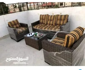  8 أطقم رتان تتوفر كل الالوان خماسي بسعر 120 سباعي بسعر 170 تتوفر خدمة التوصيل لجميع محافظات