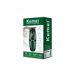  6 ماكينة الحلاقه Kemei القابله للشحن ماكنه حلاقه شعر الراس و اللحيه حلاقة مع شاشه شحن تيربو