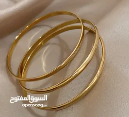  4 اساور ذهب مطلي جودة ممتازة