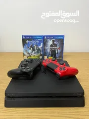  2 PS4 slim used for sale بليستيشن 4 سليم مستعمل للبيع