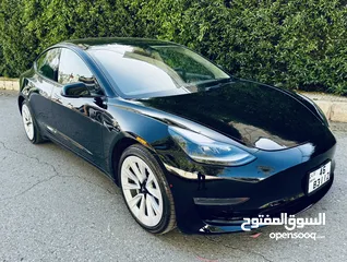  7 بدفعه اولى 1500 تملك تسلا موديل 3 لون اسود ملوكي موديل 2022 للبيع كاش او اقساط عالهويه