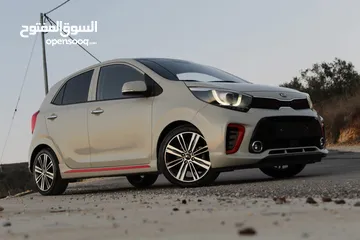  19 كيا بيكانتو GT-line 2020 للبيع ترخيص وتامين فل اللون ابيض نظيفة وحبة نادرة