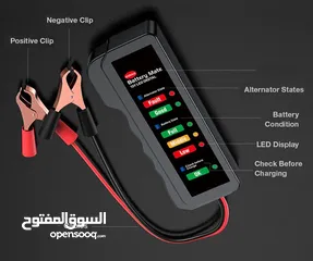  3 جهاز فحص بطارية السيارة لجميع انواع السيارات والدراجات والباصات والشاحنات Vehicles Battery Tester