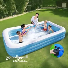  2 اجعل صيفك أكثر انتعاشًا ومرحًا مع مسبحنا القابل للنفخ! هل تبحث عن طريقة سهلة وممتعة لتبريد الأجواء