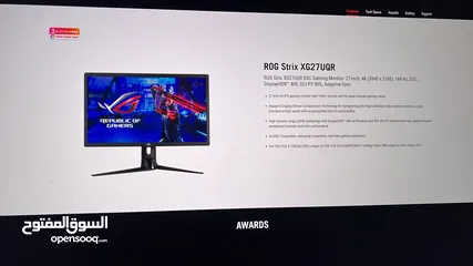  1 شاشه ROG STRIX 4K 27inch